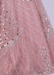 Stunning Pink Wedding Gown With Mirror Work